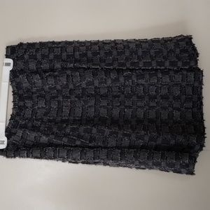 EVA MENDES WOMEN MIDI DISTRESSED SKIRT